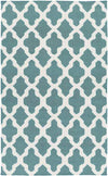 Woold Modern Teal Area Rug