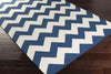 Wordragen Modern Blue/Ivory Area Rug