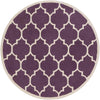 Azusa Modern Purple/Off-White Area Rug