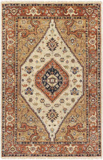 Lauren Traditional Burnt Orange Area Rug