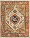 Lauren Traditional Burnt Orange Area Rug
