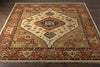 Lauren Traditional Burnt Orange Area Rug