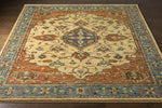 Laverne Traditional Burnt Orange Area Rug