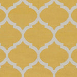 Zeddam Modern Bright Yellow Area Rug