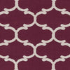 Zeumeren Modern Dark Purple/Ivory Area Rug