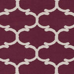 Zeumeren Modern Dark Purple/Ivory Area Rug