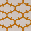 Zeumeren Modern Ivory/Orange Area Rug