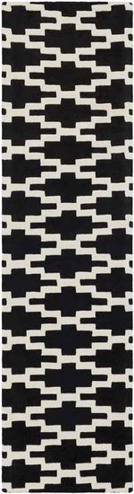 Ziek Modern Black Area Rug