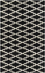 Ziek Modern Black Area Rug