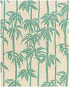 Birdsong Modern Ivory/Green Area Rug