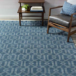 Melisenda Modern Navy Area Rug