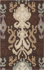 Brea Global Dark Brown/Wheat Area Rug