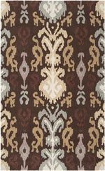 Brea Global Dark Brown/Wheat Area Rug