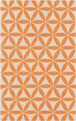 Brevard Modern Beige/Orange/Teal Area Rug