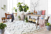 Merla Global Dark Brown Area Rug