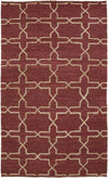 Carrollton Modern Burgundy/Tan Area Rug