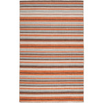 Citrus Modern Gray/Orange Area Rug