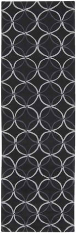 Vannes Modern Black/Charcoal Area Rug