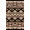 Cuthbert Global Tan/Black Area Rug