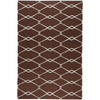 Dunsmuir Modern Chocolate and Ivory Area Rug