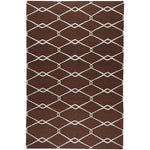 Dunsmuir Modern Chocolate and Ivory Area Rug