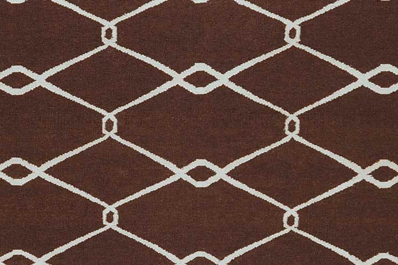 Dunsmuir Modern Chocolate and Ivory Area Rug