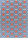 Dutton Modern Blue/Orange Area Rug