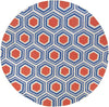 Dutton Modern Blue/Orange Area Rug