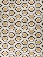 Dutton Modern Chocolate/Beige Area Rug