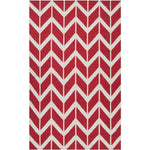 Dyer Modern Red Area Rug