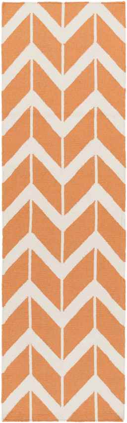 Dyer Modern Bright Orange/Cream Area Rug
