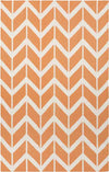 Dyer Modern Bright Orange/Cream Area Rug