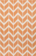 Dyer Modern Bright Orange/Cream Area Rug