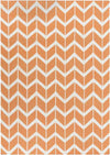 Dyer Modern Bright Orange/Cream Area Rug