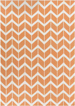 Dyer Modern Bright Orange/Cream Area Rug