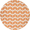 Dyer Modern Bright Orange/Cream Area Rug