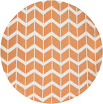 Dyer Modern Bright Orange/Cream Area Rug