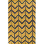 Dyer Modern Bright Yellow/Charcoal Area Rug