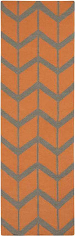 Dyer Modern Burnt Orange Area Rug