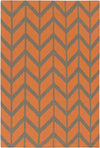 Dyer Modern Burnt Orange Area Rug