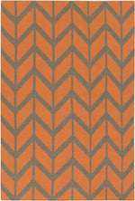 Dyer Modern Burnt Orange Area Rug