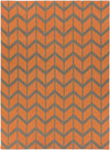 Dyer Modern Burnt Orange Area Rug