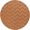 Dyer Modern Burnt Orange Area Rug