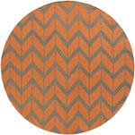 Dyer Modern Burnt Orange Area Rug