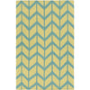 Dyer Modern Teal Blue Area Rug