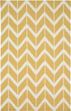 Dyer Modern Yellow/White Area Rug