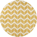Dyer Modern Yellow/White Area Rug