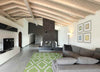 Duval Modern Teal Green/White/Gray Area Rug