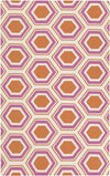 Dutton Modern Orange/White Area Rug