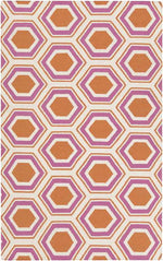 Dutton Modern Orange/White Area Rug